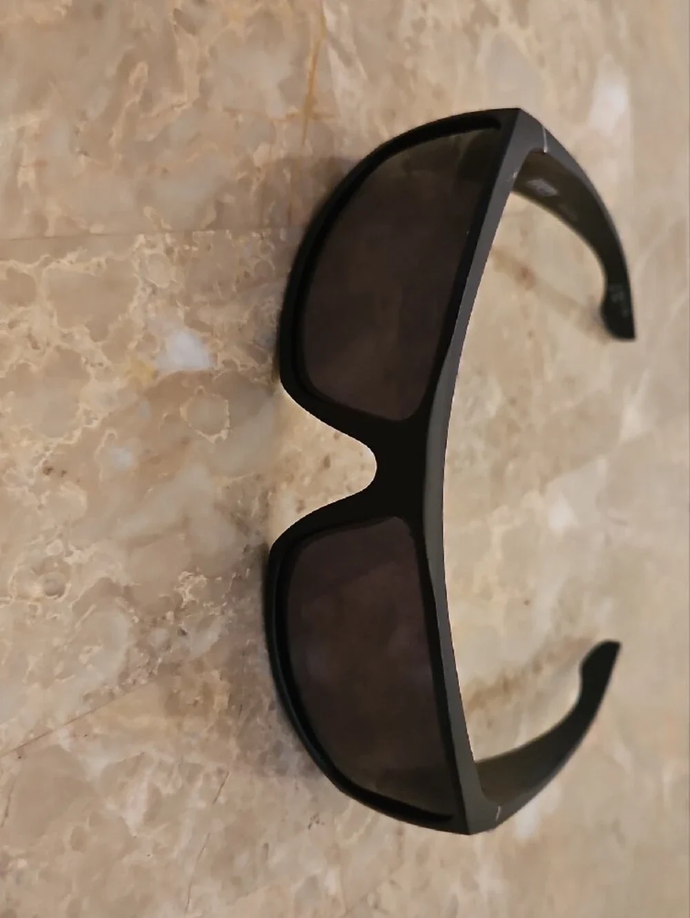 SPY Men’s Black Sunglasses with Silver Cross Temple